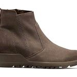 Sorel Evie Boots Wedge Suede Leather Zip Ankle Waterproof Round Toe Brown 9 Photo 0