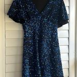 SheIn Blue Sequin Dress Photo 0