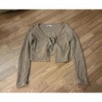Hollister Cropped Tie Cardigan Sweater Size Large Photo 1