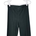 Aerie OFFLINE High Waisted Cropped Kick Flare Pants Ribbed Green Size Small NWT Photo 2