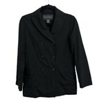Banana Republic  Pea Coat Rain Jacket Size XS Womens Black Long Sleeve Collated Photo 0