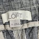 Loft Ann Taylor Striped Linen Blend Shorts Black Cream 4 Photo 4
