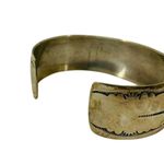 Native American Navajo Sterling Silver Bear Paws Overlay Bracelet Photo 2