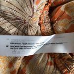 Land Of The Free Floral Print Orange & Beige Maxi‎ Dress With Cutout Size Small Photo 6