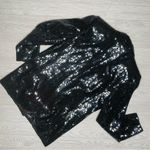 High point New York women’s long sleeve button front sequin blazer jacket small Photo 1