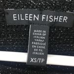 Eileen Fisher Shimmery Black Merino Wool Blouse, XS Photo 5