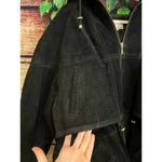 OBO New York Black Leather Hooded Jacket Coat Motorcycle Biker Full Zip Women 2X Photo 1