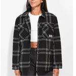 Broken Promises  Warrior Black & Grey Plaid Flannel Jacket Size XL Unisex Photo 2