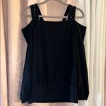 Boston Proper NWT  Size S Black Cold Shoulder Top Photo 6