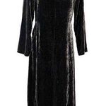J.Jill Velvet Maxi Dress with Skirt Panel V-Neck Chocolate Brown Size S Photo 0