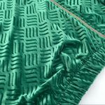 Vintage Velvet Velour Green Stripe Jacket Sweatshirt Zip Photo 5