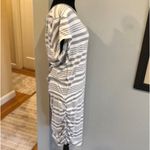 Athleta  Gray Ruched Tie Front Midi Dress with Cap Sleeves, XL Photo 6