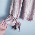 C/MEO COLLECTIVE  Pink Sequin Long Sleeve V-neck Top Photo 2