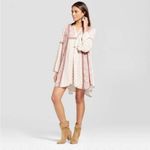 Knox Rose  Border Print Bell Sleeve Dress in Ivory, XXL Photo 1