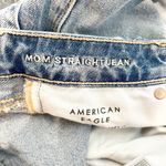 American Eagle High Rise Distressed Mom Straight Leg Jeans Light Wash Blue 2 Photo 3