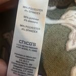 Chico's  Olive Green and Cream Floral Tunic Top 2 12 L Photo 7