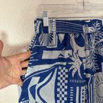 Haute Hippie  Blue Graphic Wide Leg Pants Photo 4