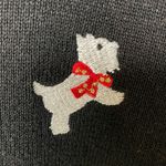 Vintage Designers Originals Studio Joy Cardigan Sweater Scottie Dogs Size PXL Black Photo 4