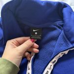 Nike Womens Size Small Top Sweatshirt Dry Therma Fleece Half Zip Pullover Blue Photo 4