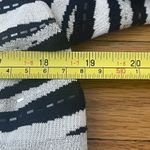 ST. JOHN Evening Knit Jacket Size 8 Black White Animal Print Embellished Jewels Photo 7