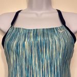 Nike TOP ONLY  Multicolor Stripes Racerback Tankini Swimsuit Size Small EUC #4106 Photo 3
