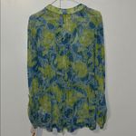Ruby Road Sheer Button Down Top Shirt Paisley Floral Print Women’s XL Blue Photo 4