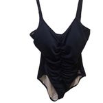 Tyr. Durafast Ruched 1 PC Swimsuit Sz. 20 Navy Shelf Padded Bra Full Coverage Photo 2