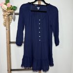 Aerie  Blue Long Sleeve Peasant Mini Dress Size X Small Photo 1