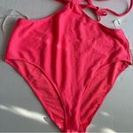 Aerie NWT JACQUARD CUT OUT STRING ONE PIECE SWIMSUIT sun coral XXL Photo 5