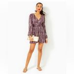 Lilly Pulitzer NWT  Riza Long Sleeved Romper 
in ‘Mulberry’ Photo 1