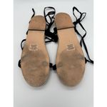 Banana Republic  Leather Espadrille Gladiator Flat Sandals Black SIZE 7.5 Photo 4