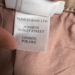 Paige  Leenah Coated Metallic Shimmer High Rise Wide Leg Jeans Latte Tan Size 32 Photo 13