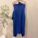 Elliatt Reception Ruffle Strapless Cocktail Midi Dress in Cobalt Blue Size S NWT Photo 6