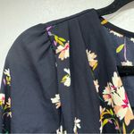Shorts Romper Navy Blue Floral Print Wrap Front from ModCloth by Gilli Size L Photo 3