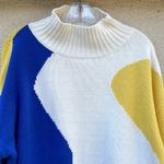 Callahan Knitwear Colorblock Abstract Knit Sweater M Blue Size M Photo 1