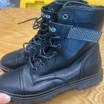 Bebe Dayani J Z19466-01 Women’s Black Lace Up Ankle Combat Boots Size 8.5 S14 Photo 1