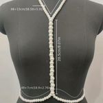 Faux Pearls‎ Chest Chain Body Chain Necklace Back Chain Sexy Body Jewelry White Photo 2