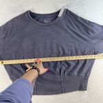 Lane Bryant  LIVI 18 / 20 French Terry Sweatshirt Cropped Wide Banded Hem Blue Photo 8