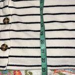 Torrid  size 1 striped black off white striped button down front short sleeve top Photo 3
