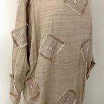 ASHRO Two Piece Top and Skirt Silk Cotton Blend Shell Lagenlook Sz M Tan Size M Photo 2