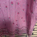Bobbie Brooks Red And White Floral Embroidered Button Down Size 26/28W Photo 4