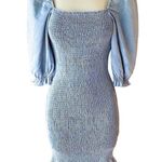 Tea N Rose Soft Denim Blue Mini Stretch Spring Break Dress ~ Women's Size SMALL Photo 3