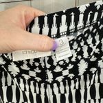Chico's Chico’s Women’s 3 Black White Slinky Wide Leg Pants Stretchy Photo 1