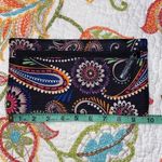 Vera Bradley  Pencil Pouch Bandana Swirl black orange pink white green paisley Photo 3