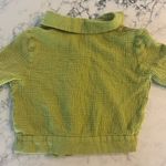 T Tahari  Short Sleeve Tie Front Cotton Gauze Shirt Small EUC Photo 7