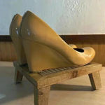 Coach Roni Wedge Patent Leather Tan Heels Photo 3