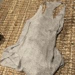 Love Shack Fancy 100% Silk Grey Cheetah Razor Back Slip Tank Size 2 Photo 7