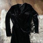 & Other Stories & OTHER STORIES Crushed Velvet Wrap Dress In Black Photo 5