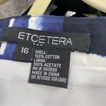 Etcetera  Blue & White Abstract Print Mini Skirt 16 NWOT Photo 4