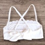 Free People  Women’s S Eyelet Lace‎ Bow Back Crop Top Ivory White Coquette Girlie Photo 4
